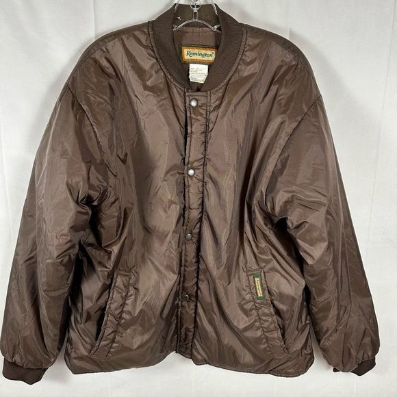 Remington Other - Remington Mens Fleece Lined Warm Hunting Jacket Coat Brown Snap Front M
